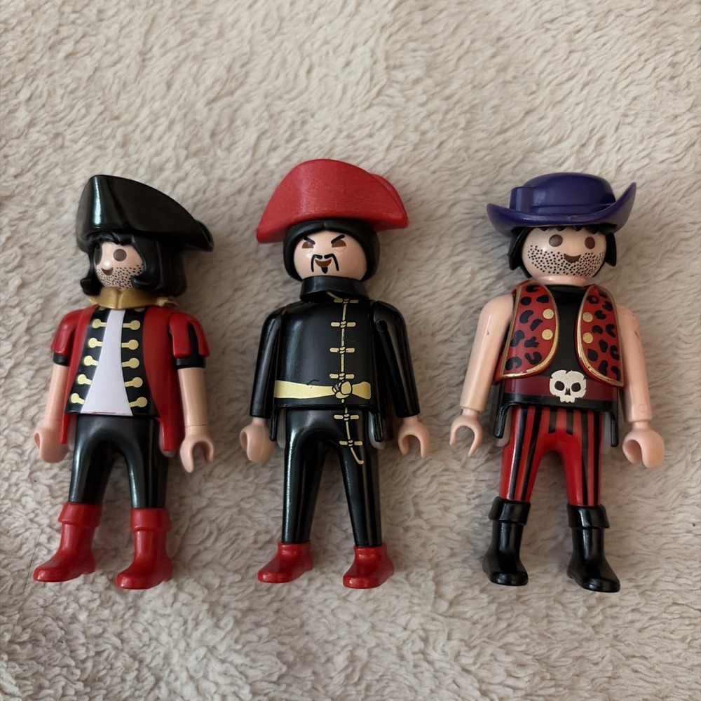 Lot Of 3 Playmobil Pirate Figures Replacement Pieces